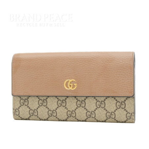 Gucci Handbags - Gucci GG Supreme Fold Long Wallet Brown BP